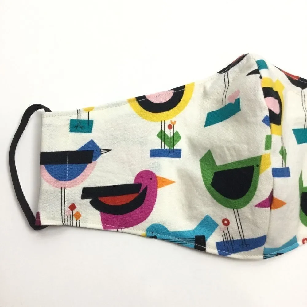 ‎2/$15 - Bird Mask, Modern Bird Pattern Face Mask, Filti Filter - Picture 6 of 14